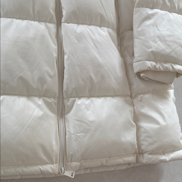 DKNY Cream Hooded Puffer Coat - Picture 8 of 16